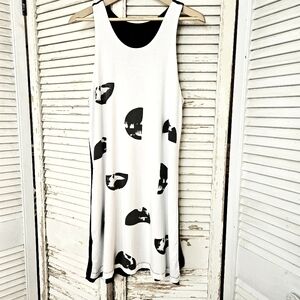 Noujica Double Layer Hand Printed Dress Made In Montreal Medium